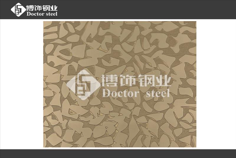 304不锈钢镜面钛金蚀刻多边花装饰板，不锈钢表面加工  不锈钢镜面蚀刻板