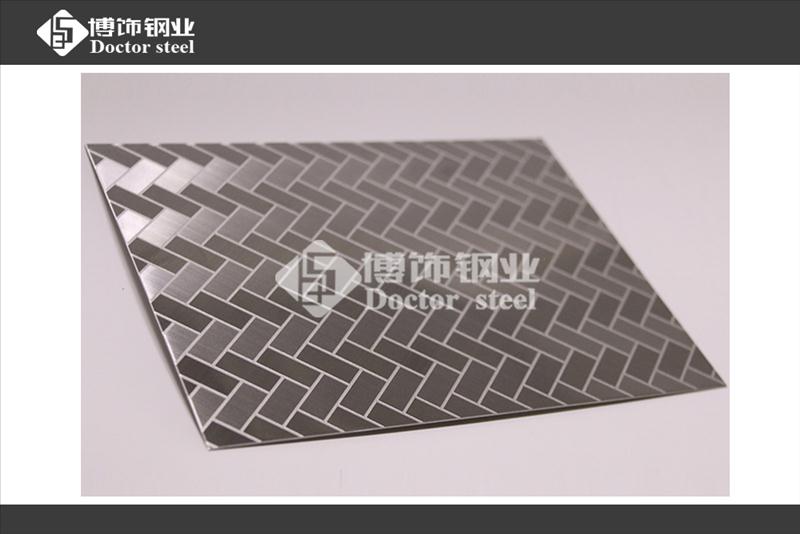 厂家不锈钢蚀刻加工，304不锈钢拉丝蚀刻波浪纹  不锈钢蚀刻板