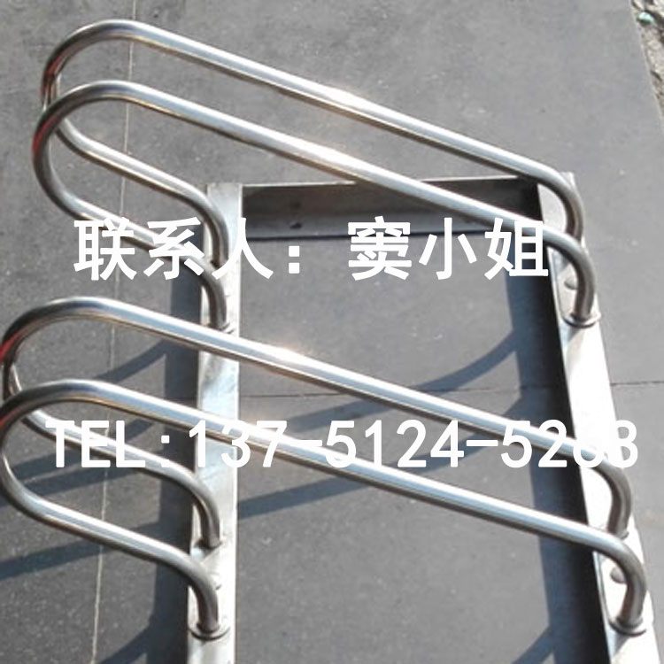 生产厂家直销卡位式安全不锈钢自行车停车架新恒安  自行车停放架  自行车摆放架