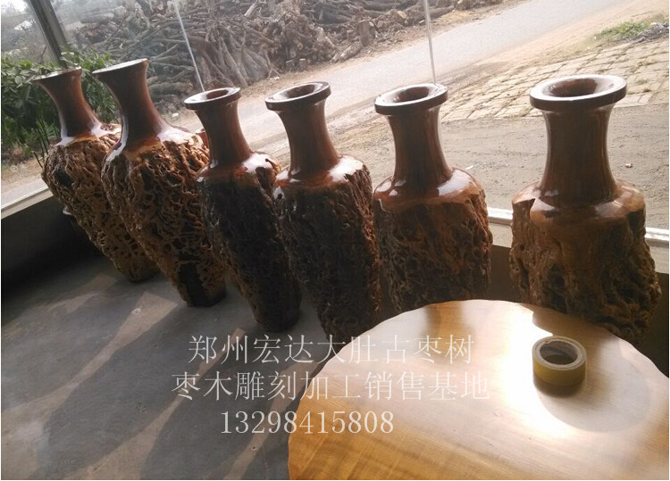 郑州地区销量大的枣木花瓶 枣木花瓶定制加&nbsp;&nbsp;枣木花瓶加工