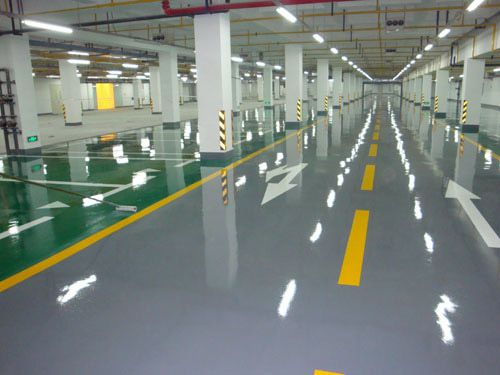 停车场地坪漆施工,佛山停车场刷漆,停车场地坪漆厂家