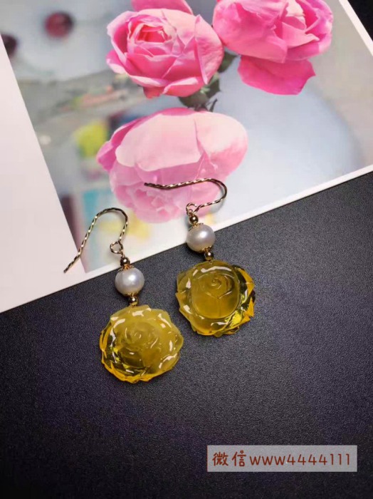 蜜蜡耳环批价格  厂家价格