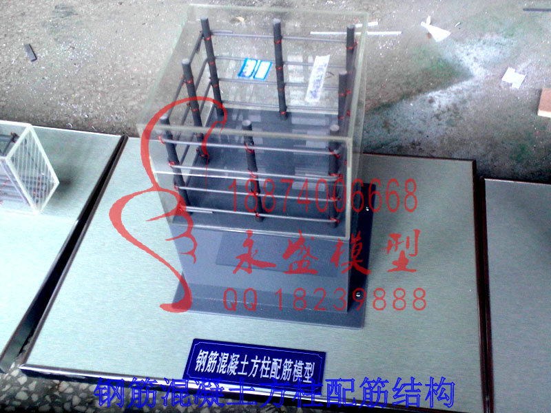 凭祥模型技术钢筋混凝土方柱配筋结构产地仿真演示模型&nbsp;&nbsp;透明模型&nbsp;&nbsp;科教模型&nbsp;&nbsp;模型制作