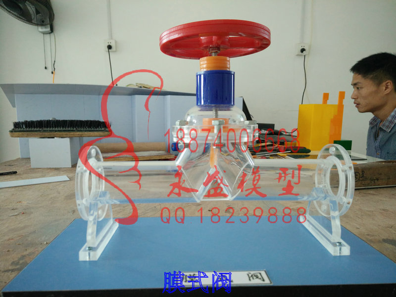 哈尔滨透明演示模型膜式阀厂家定制模型报价 产品模型 半剖模型
