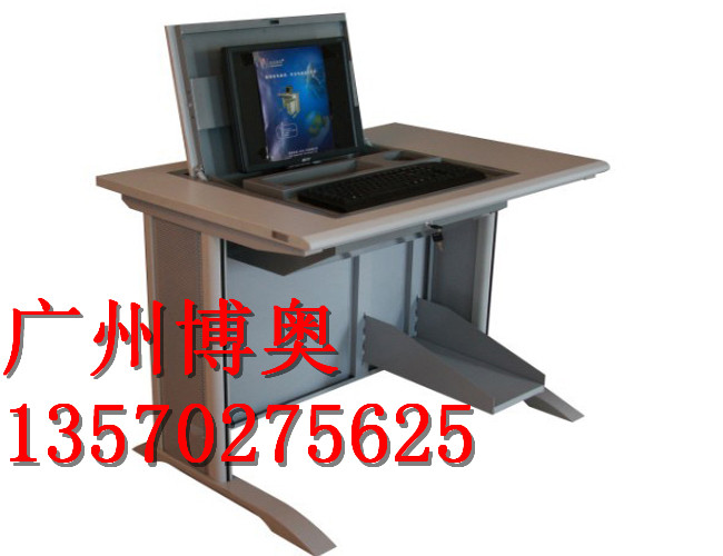 广州翻转电脑桌，实木显示器翻转电脑桌生产厂家  实木翻转电脑桌