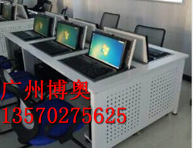 广州翻转电脑桌，实木显示器翻转电脑桌生产厂家  实木翻转电脑桌