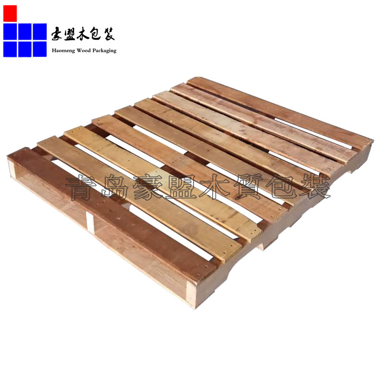 实木熏蒸托盘出口海运集装箱尺寸可四面进叉三梁