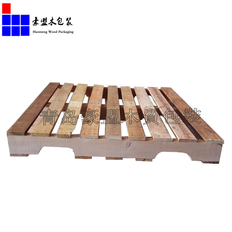 实木熏蒸托盘出口海运集装箱尺寸可四面进叉三梁