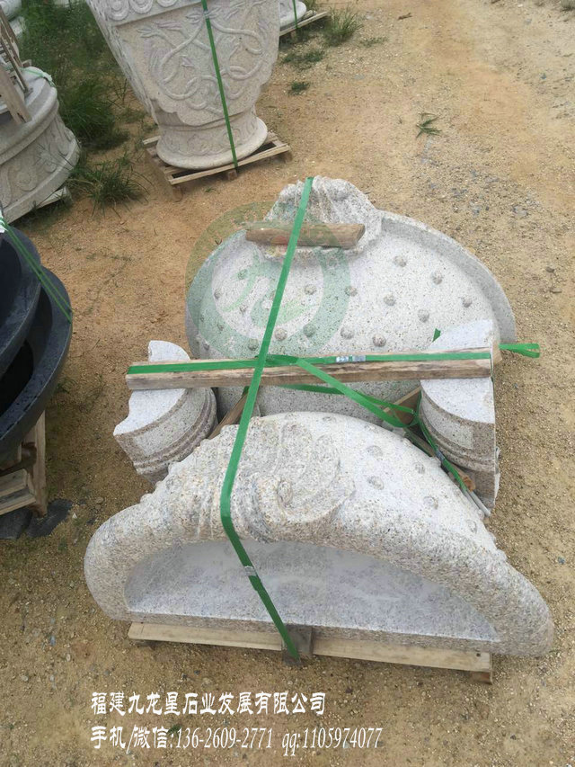 泉州白花钵 圆形石雕花钵 石雕花盆工厂