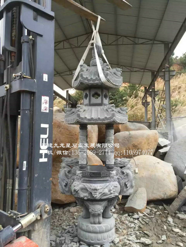 寺庙石香炉厂家 石雕香炉现货 寺院烧香炉