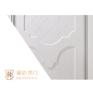 豪迈木门S1030现代白色经典室内实木门套装门定制  白色室内门