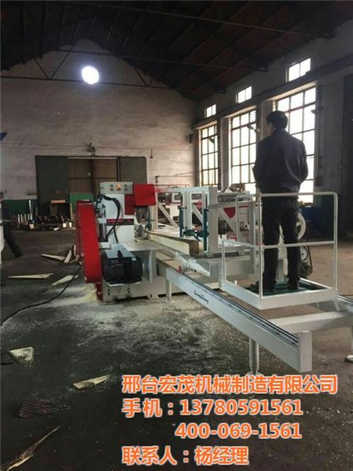 推台锯、宏茂机械、2米推台锯 带锯厂家  大型圆木推台锯  简易推台锯制作操