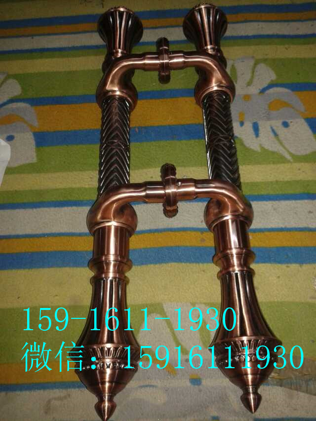 供应铜管数控雕刻红古铜拉手，复古红古铜厂家  铜管雕刻拉手  红古铜拉手图册  复古雕刻拉手厂家