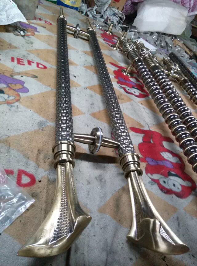 铝管雕刻青古铜拉手，超长欧式古铜拉手  铝管雕刻拉手