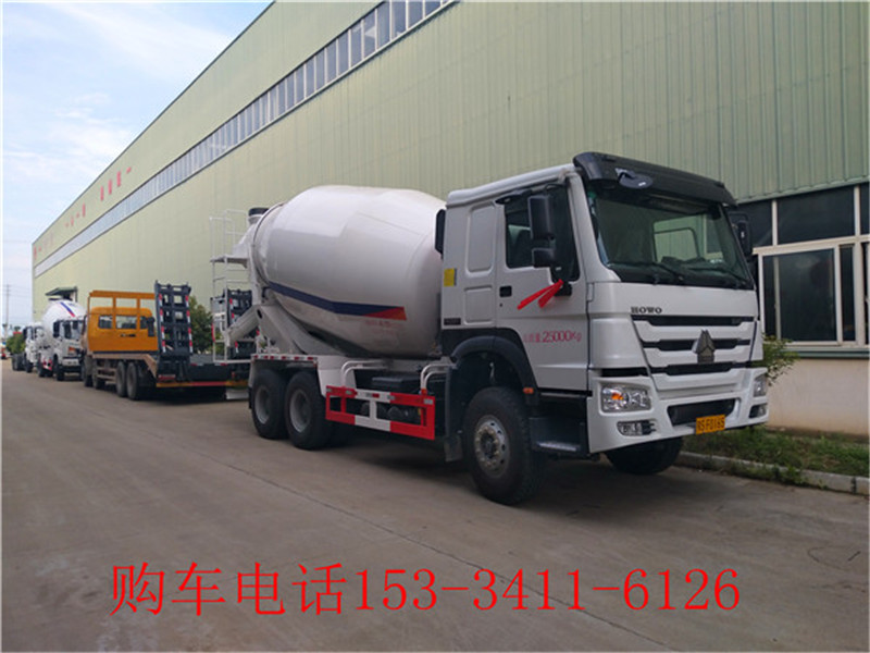 豪沃12方混凝土运输搅拌车出厂优惠价  豪沃搅拌车  12方混凝土搅拌车  水泥运输罐车