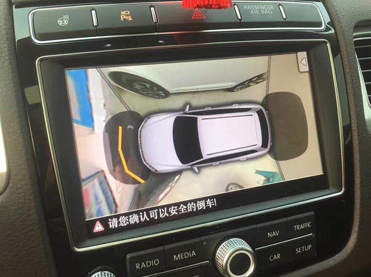 17款大众途锐改装电动尾门360一键启动无钥匙进入  360全景摄像头