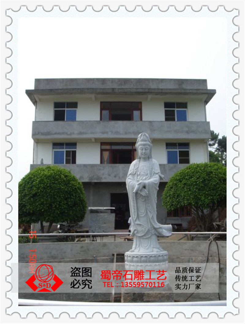 福建石雕厂家直销石雕观音价格 石材滴水观音图片