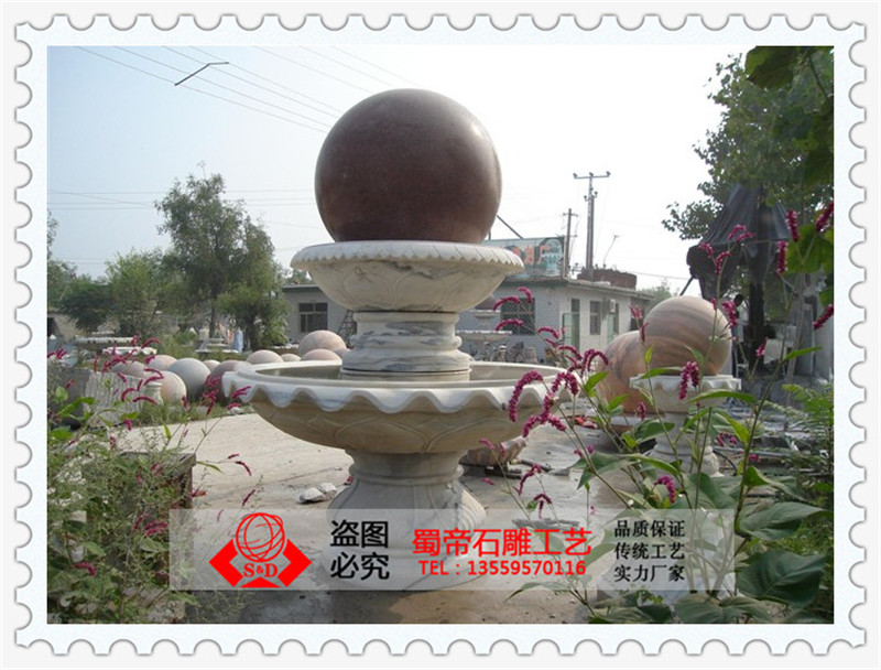 石雕风水球厂家 大理石风水球 汉白玉转运球批发