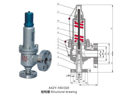 A42Y弹簧高压安全阀DN20-400厂家出售&nbsp;&nbsp;全启封闭式高压安全阀