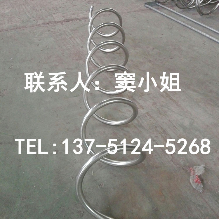 自行车不锈钢螺旋式停车架厂家供应新货畅销  自行车停车架  自行车停放架  自行车摆放架