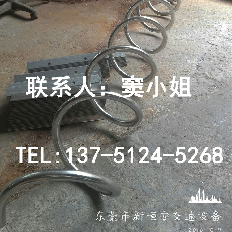 自行车不锈钢螺旋式停车架厂家供应新货畅销  自行车停车架  自行车停放架  自行车摆放架