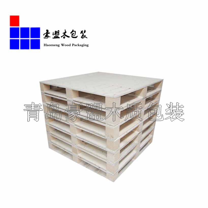 专业生产胶合板托盘并提供港口打托缠膜加固服务