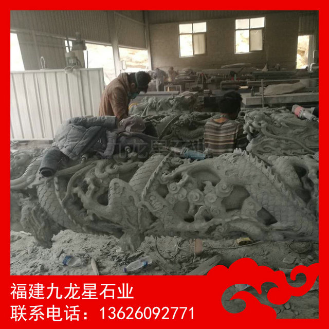 寺庙石材龙柱宗族祠堂龙柱定制