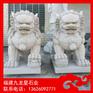 门前石狮子订做 654石雕狮子 芝麻黑石狮子