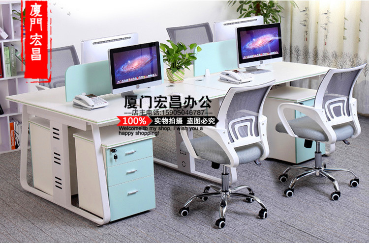 买价格超值的厦门办公家具钢木电脑桌，首要  钢木办公桌  员工桌图片