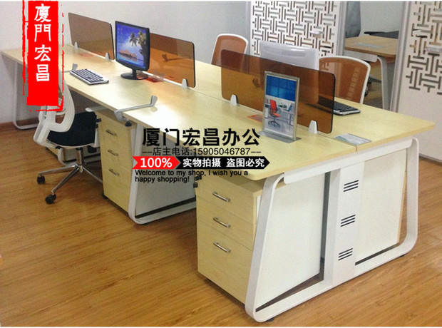 厦门钢木办公桌——上等厦门办公家具钢木电  厦门办公家具钢木电脑  员工桌图片