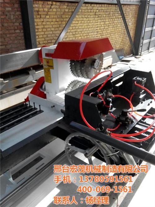 推台锯_宏茂机械_全自动数控圆木推台锯专  大型四锯片四轴圆  快速圆木推台锯