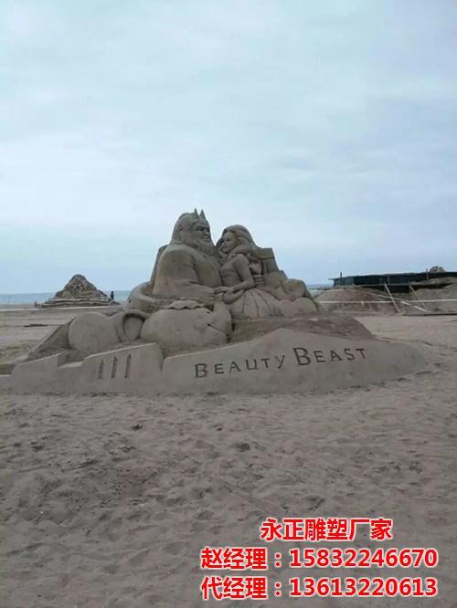 海滩沙雕作品、湖北海滩沙雕、永正雕塑(图  抽象海滩沙雕  海滩沙雕艺术