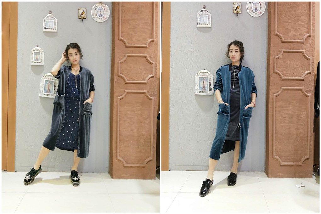女装品牌折扣金丝绒套装货源市场&nbsp;&nbsp;一手货源