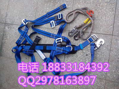 建筑电工安全2.5米绳 坠落悬挂带护腰 五点式安全带 三点式安全带 双挂点安全带