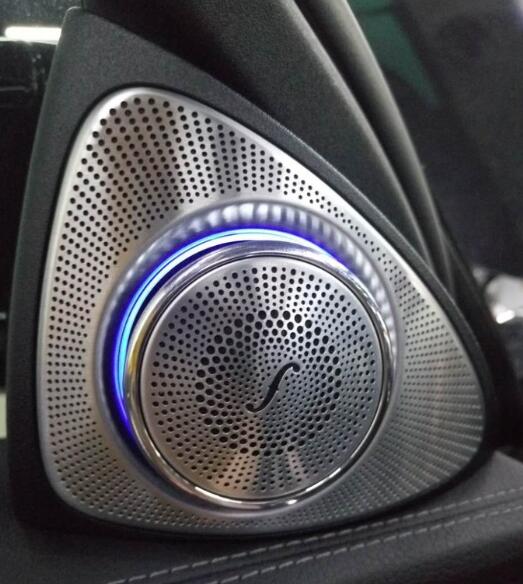 奔驰E200 E300改柏林之声旋转高音桃木方向盘