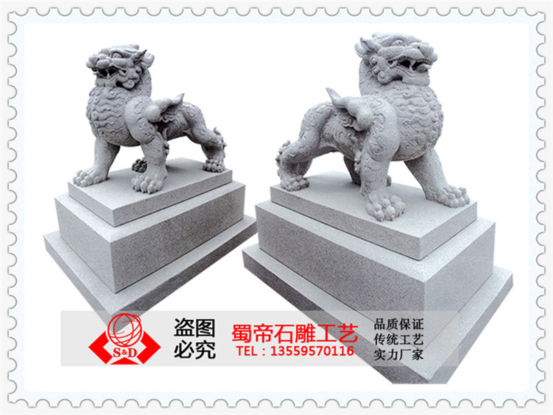 石雕麒麟 青石镇宅神兽麒麟图片 福建厂家批发