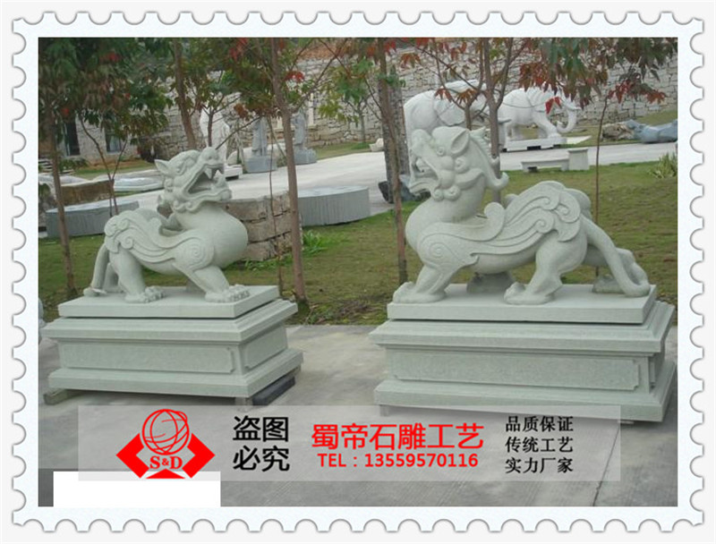 惠安石雕貔貅 汉白玉镇宅神兽貔貅 厂家专业加工批发