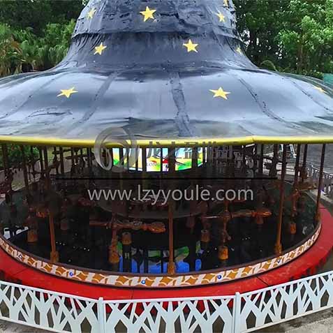 2017新型游乐设备旋转木马 儿童豪华转马 飞天魔帽