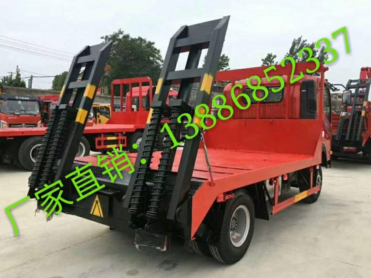 平板运输车中国重汽平板车厂家直销  拖车  工程机械平板车