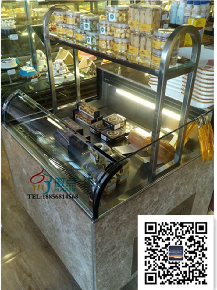 蛋糕房中岛保鲜柜，西点三明治柜，提篮式蛋糕柜  西点三明治展示柜