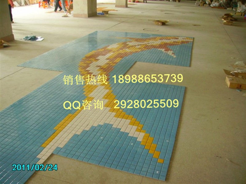 河池批发零售游泳池蓝色陶瓷马赛克每片多少钱  游泳池马赛克瓷砖  游泳池马赛克拼图  游泳池马赛克批发