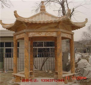 精雕细琢的石雕凉亭子——石雕工艺品生产 济宁石雕凉亭子 石亭子定做加工