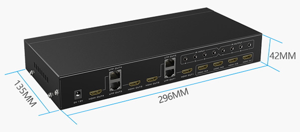 4进4出可延长HDMI矩阵切换器迈拓维矩MT-ED404  迈拓维矩矩阵  4x4HDMI矩阵切换器