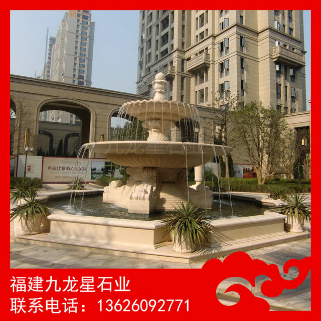 石雕喷泉雕刻厂 喷泉水景雕塑 别墅石雕喷水池
