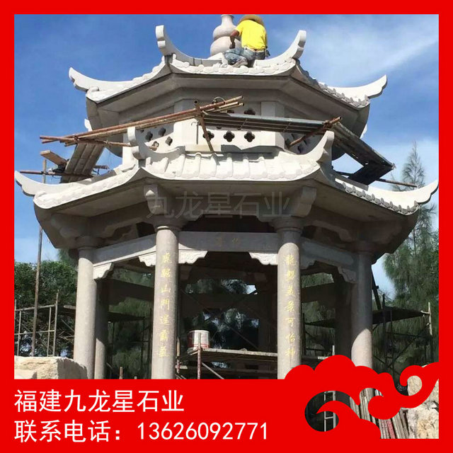 石亭子生产厂家 四角石亭子 白石亭子