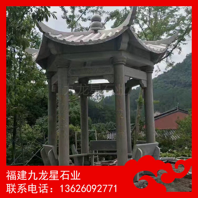石亭子生产厂家 四角石亭子 白石亭子