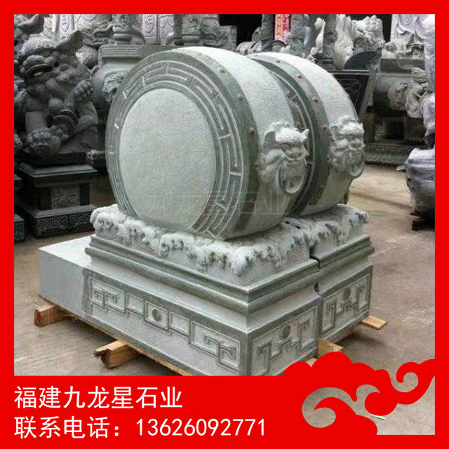 门口石鼓定做龙凤雕刻石鼓惠安石雕工艺