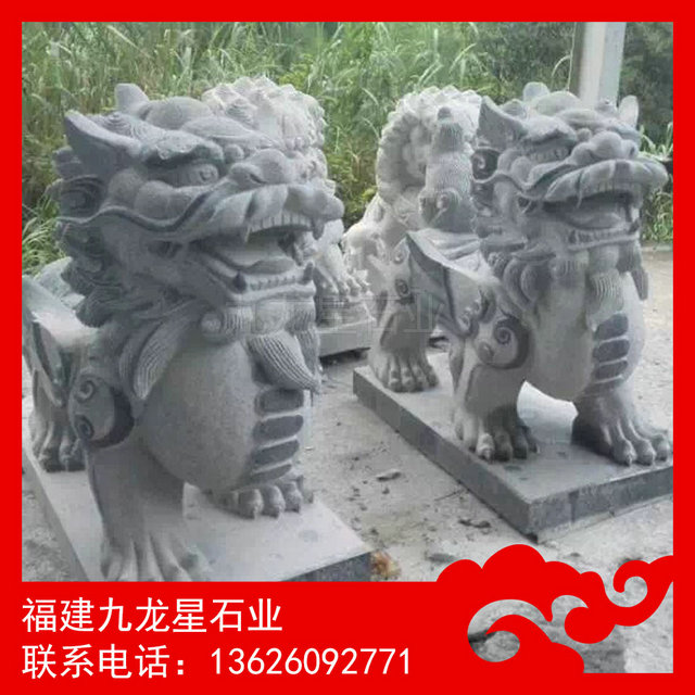 现货石雕貔貅汉白玉貔貅惠安石雕手工雕刻