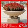 石雕花盆价格 福建石雕生产厂家 黄锈石花钵
