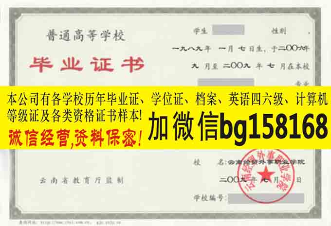 云南经贸外事职业学院历任校长报到表样本  档案